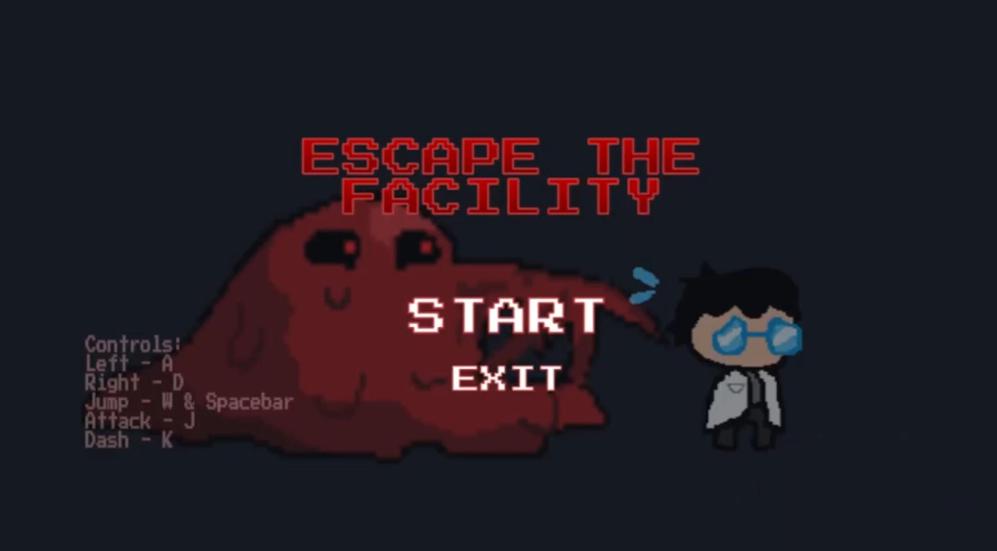 Escape The Facility Title Screen
